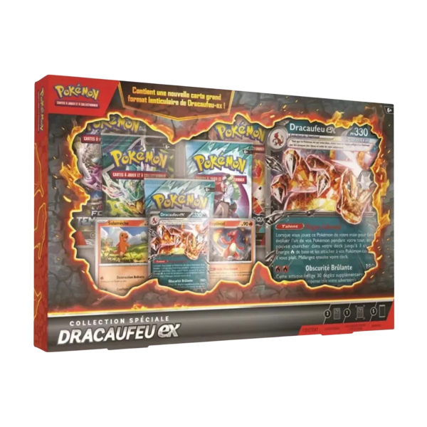 Coffret Pokemon Spéciale Dracaufeu Ex - Français 5 boosters 