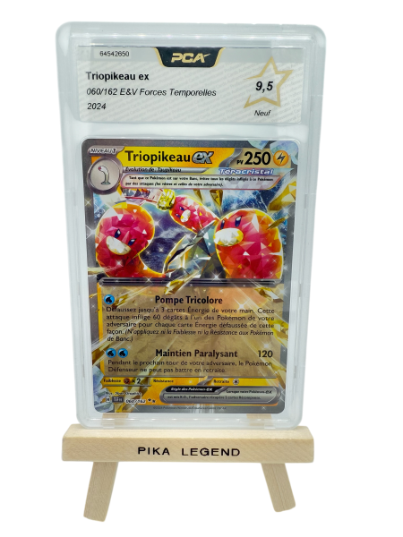 Carte Gradée 9.5/10 PCA Pokemon TRIOPIKEAU EX 060/162  FORCES TEMPORELLES - 2024 Français
