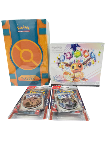 Lot POKEMON coffret découverte + etb 8.5 + 2 duo pack pendralugon - FR