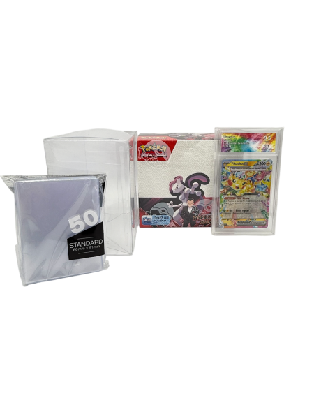 Lot Display + protection souple Clear case + carte gradée collect aura + sleeves premium - Pokémon - EV10 Rivalités Déstinées – 36 Boosters – Neuf – Scellé – en Français
