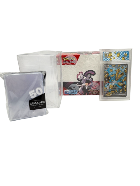 Lot Display + protection souple Clear case + carte gradée collect aura + sleeves premium - Pokémon - EV10 Rivalités Déstinées – 36 Boosters – Neuf – Scellé – en Français