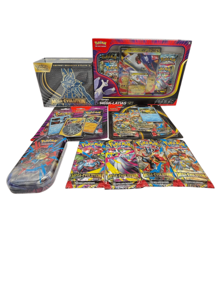 Pack Pokémon Méga Évolution français – Coffret, boosters, Elite Trainer Box, tripack et minitins