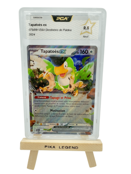 Carte Gradée PCA 9.5 Pokemon TAPATOES EX 075/091 DESTINEE DE PALDEA - 2024 Français