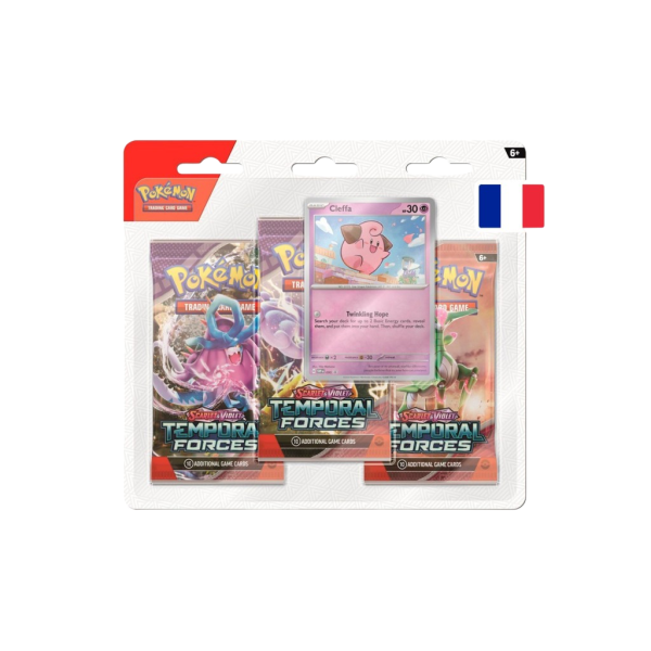 TRIPACK POKEMON FORCES TEMPORELLES EV05 MELO OU MOTORIZARD - Français