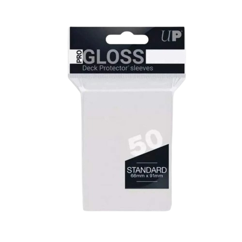 Protège-Cartes Ultra Pro-Gloss Deck Protector Sleeves Clear 66x91 mm – Lot de 50 Pochettes Transparentes