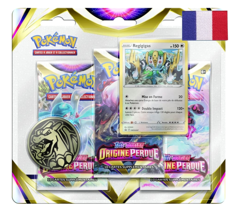 TRIPACK POKEMON ORIGINE PERDUE EB11 REGIGIGAS - Français