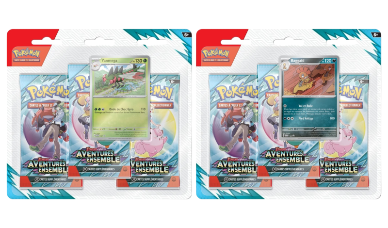 DUO TRIPACK POKEMON AVENTURES ENSEMBLE EV09 YANMEGA ET BAGGAÏD - Français